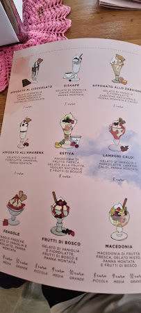 Marchand de glaces Gelateria Cavallar à Cavareno - menu / carte