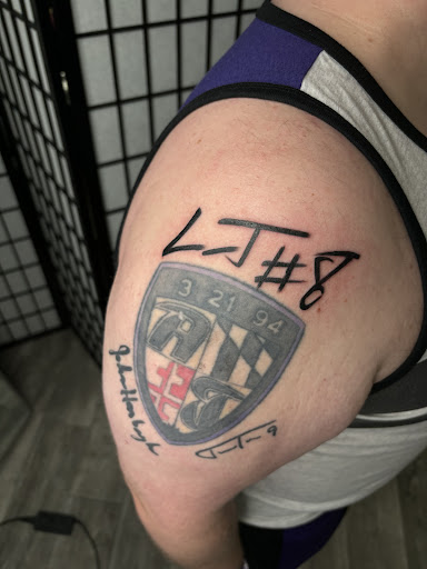 Explore cherubim tattoo ideas, creative tattoo ideas in Abingdon, available at Lone Sparrow Tattoo Shop