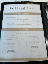 Menu / carte de Le Cheval Blanc à Lamorlaye