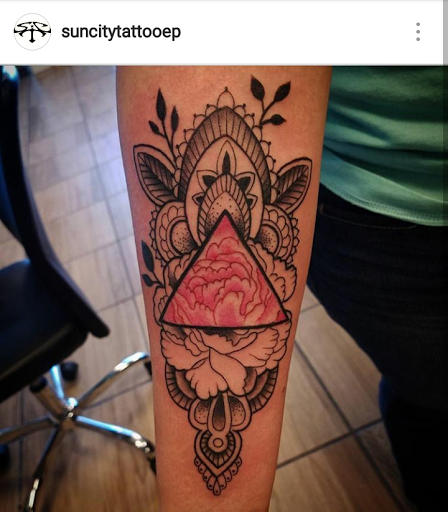 Explore tattoo thigh ideas, creative tattoo ideas in El Paso, available at Sun City Tattoo Montana