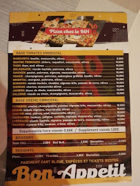 Menu du LE MH PIZZA à Toulon