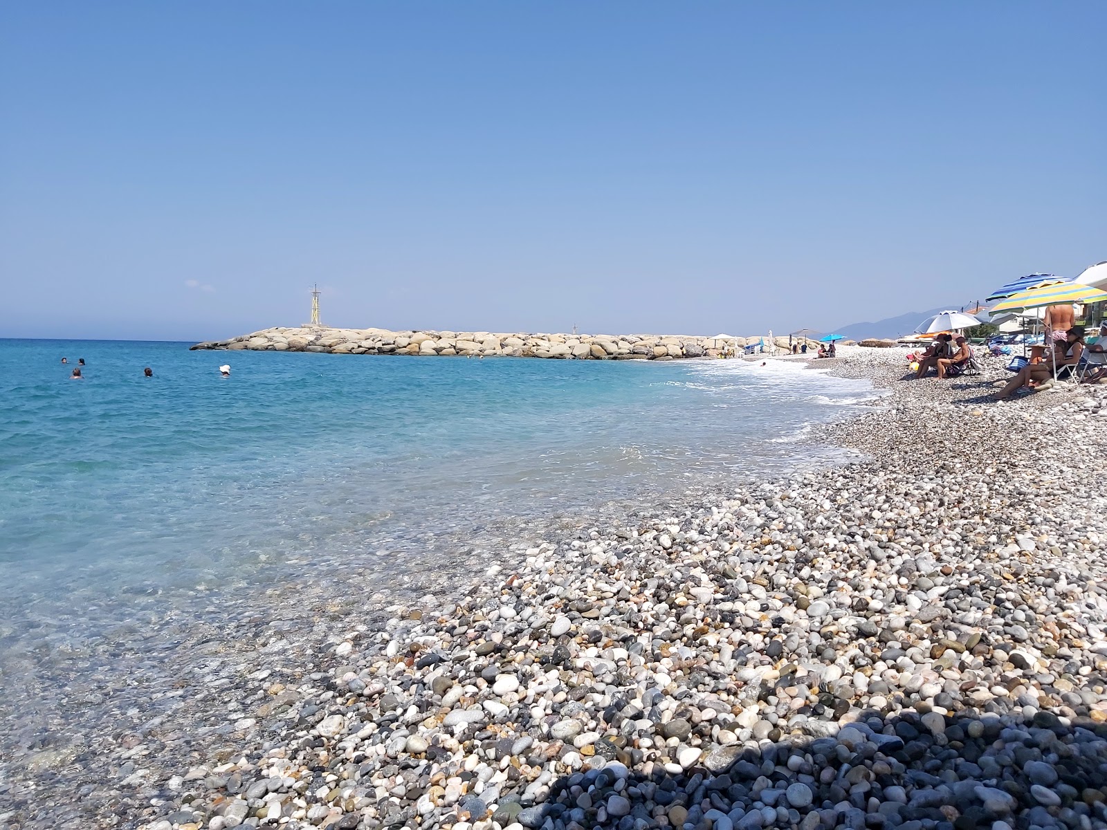 Paralia Akrogiali'in fotoğrafı dağlarla çevrili