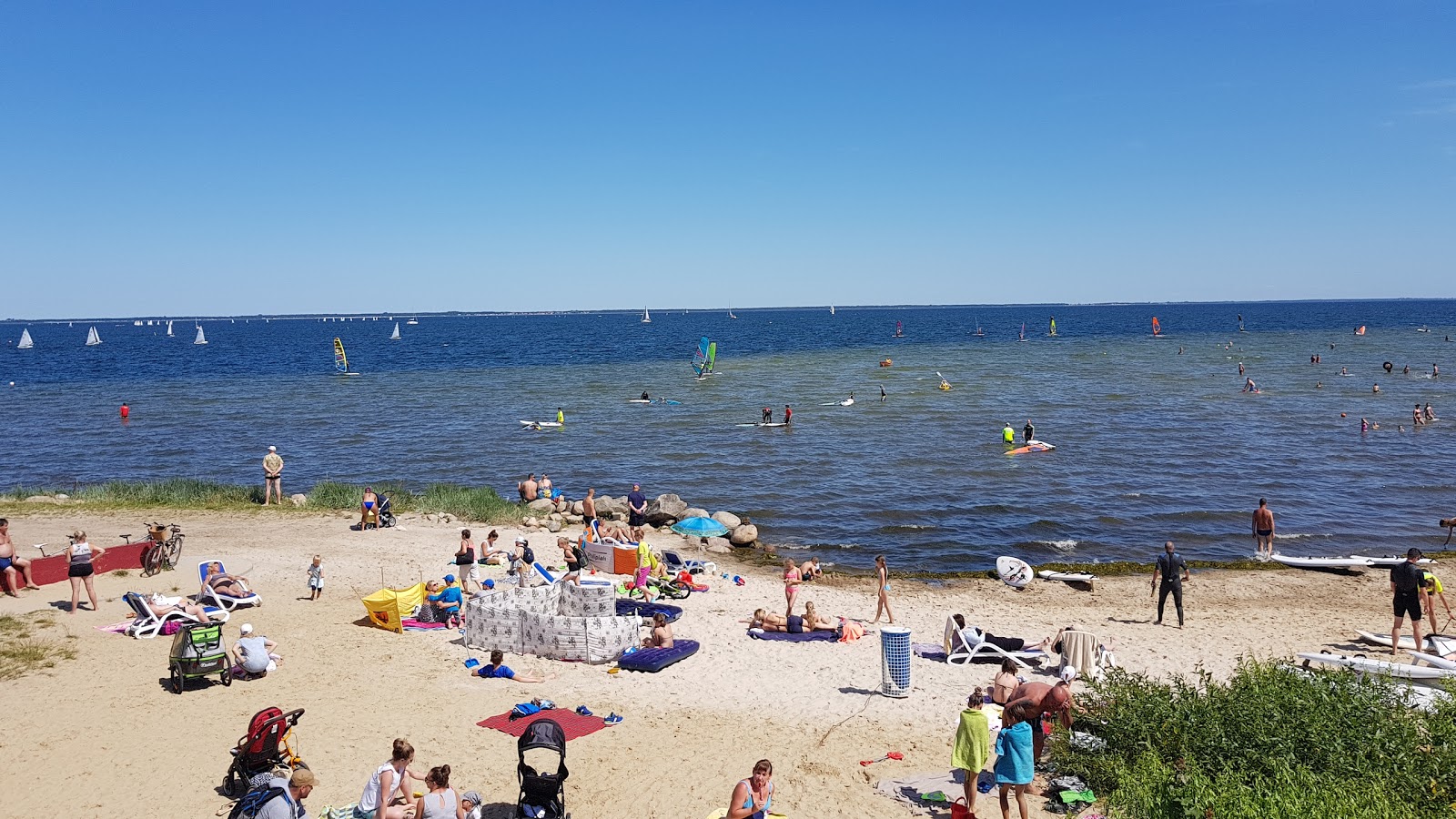 Foto van Zielona Beach met turquoise puur water oppervlakte
