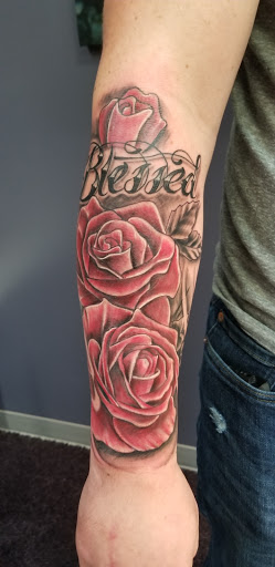 Explore cute bear tattoos ideas, creative tattoo ideas in Bryan, available at Testament Tattoo