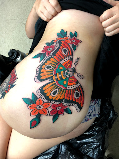 Explore butterfly tattoo ideas for women, creative tattoo ideas in Jacksonville, available at Idle Hands Tattoo Co.