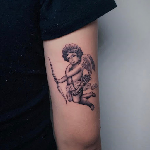 Explore mens space tattoo ideas, creative tattoo ideas in Fremont, available at Inkies Tattoo Studio