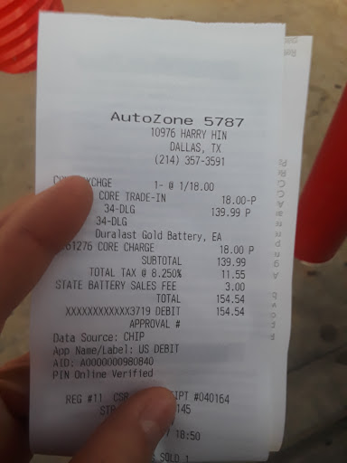 Auto Parts Store «AutoZone», reviews and photos, 10976 Harry Hines Blvd, Dallas, TX 75220, USA