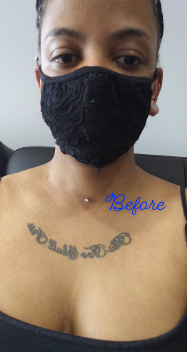 Explore under breast tattoo ideas for females, creative tattoo ideas in Atlanta, available at Golden Anchor Tattoo