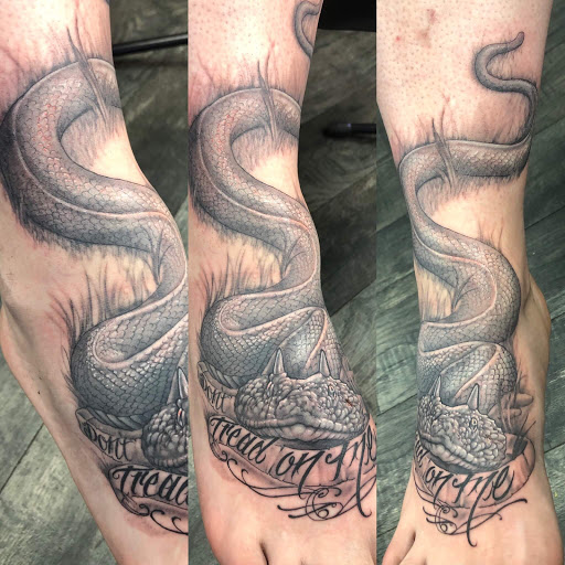 Explore literary tattoo ideas, creative tattoo ideas in Des Moines, available at Skin Kitchen Tattoo