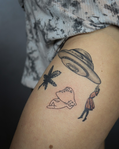 Explore breaking bad tattoo ideas, creative tattoo ideas in Denver, available at Mashroom Studios