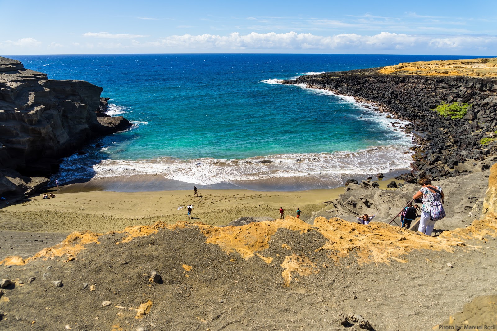 Foto di Spiaggia di Sabbia Verde con baia piccola