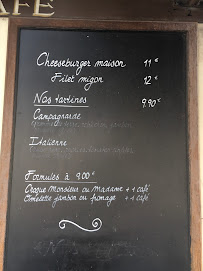 Carte du Cafe De France. à Saint-Ouen-sur-Seine