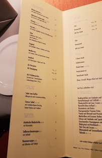 Steaktrain à Leipzig menu