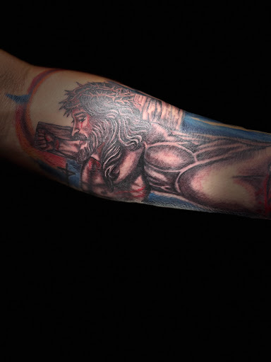 Explore footprint tattoo ideas, creative tattoo ideas in Houston, available at 333 Tattoo Studio HTX