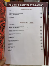 Rose de Kashmir à Paris menu