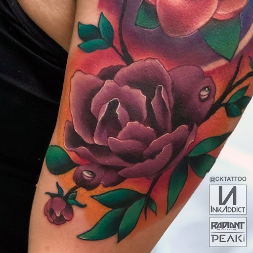 Explore dominican flag tattoo ideas, creative tattoo ideas in Galveston, available at Von Striga Art Parlor