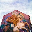 Mural "Norman Warrior Woman and Horse" by Nina Valkhoff