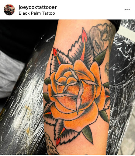 Explore sibling tattoo ideas for 4, creative tattoo ideas in Orange, available at Black Palm Tattoo