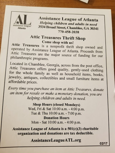 Thrift Store «Attic Treasures Thrift Shop», reviews and photos, 3534 Broad St, Chamblee, GA 30341, USA