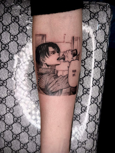 Explore letter tattoo cover up ideas, creative tattoo ideas in Denver, available at Nocturnal Tattoo 2