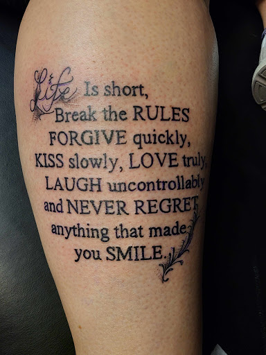 Explore physics tattoo ideas, creative tattoo ideas in Cumberland, available at Queen City Ink