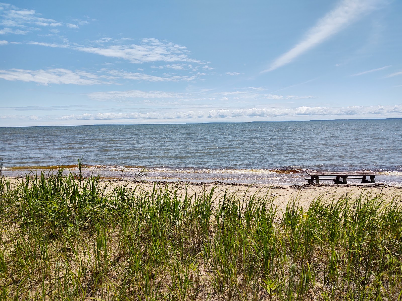 Foto van Bailey County Beach met recht en lang
