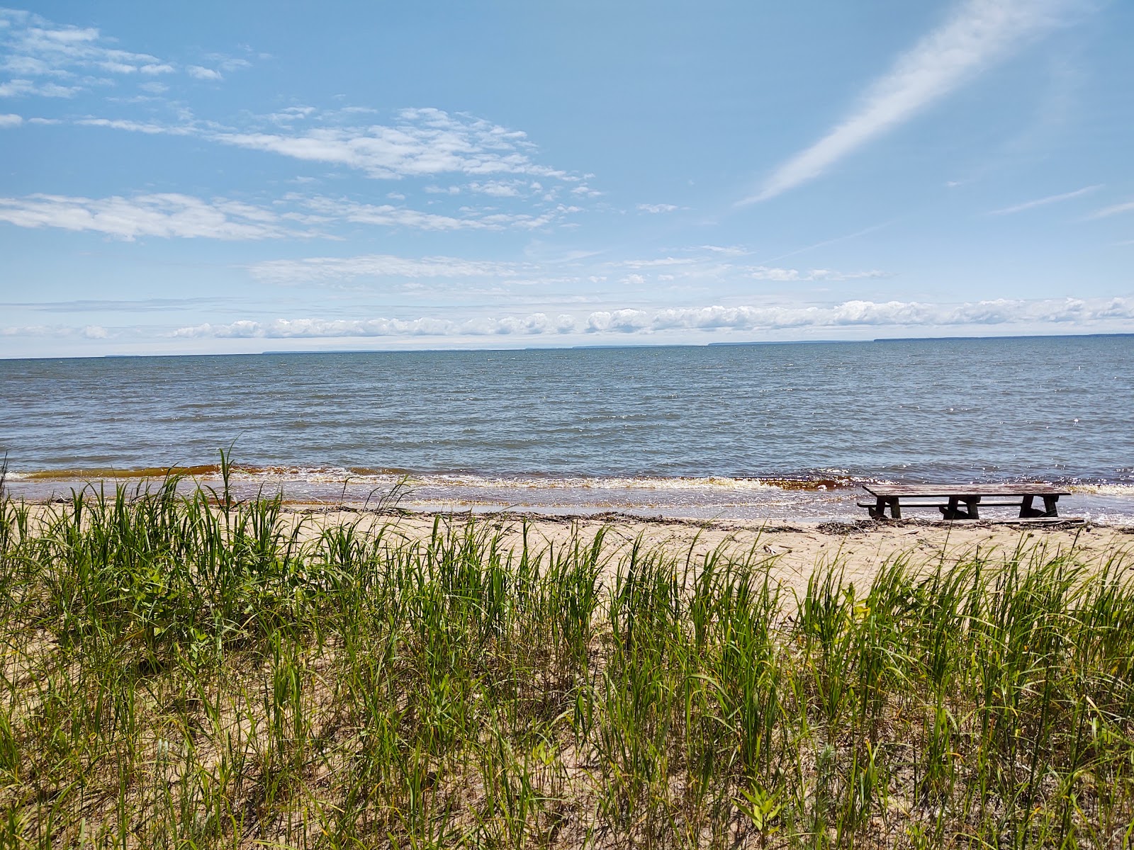 Foto van Bailey County Beach met turquoise puur water oppervlakte