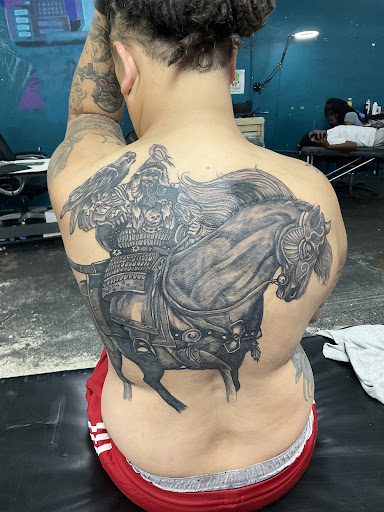 Explore horizontal tattoo ideas, creative tattoo ideas in Jacksonville, available at Renegade Art Studio LLC