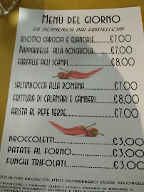 Menu / carte de I Fratelloni Tatta e Luis à Latina