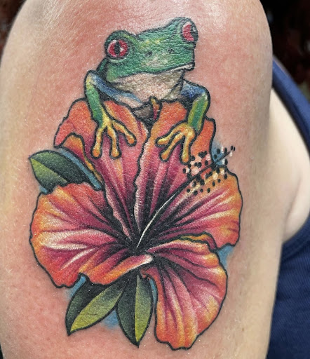 Explore shoulder arm tattoo ideas, creative tattoo ideas in Adrian, available at Good Life Tattoo Co.