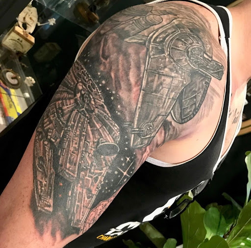 Explore road runner tattoo ideas, creative tattoo ideas in Charlotte, available at Canvas Tattoo & Art Gallery