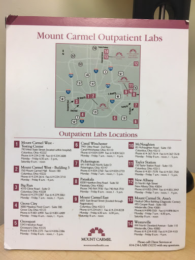 Mount Carmel Lab Service Center Taylor Station