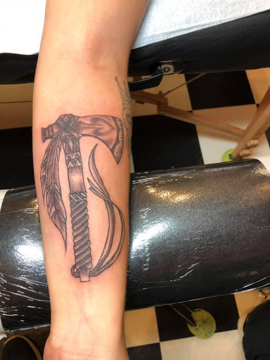 Explore half sleeve tattoo ideas for men, creative tattoo ideas in Dunn, available at Yankee Tattoo and Piercing