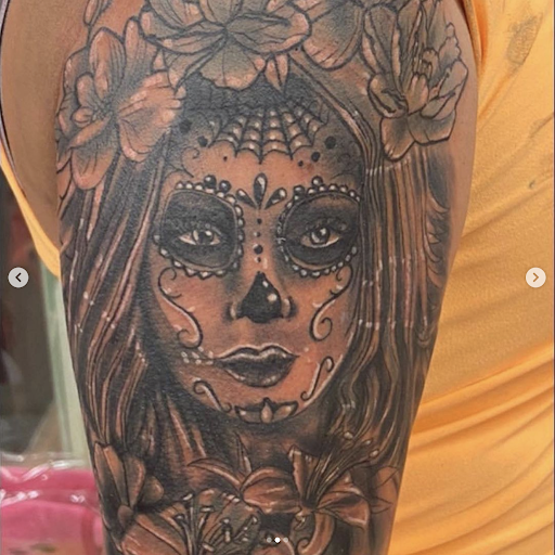 Explore front of neck tattoo ideas, creative tattoo ideas in Denver, available at Denvers Competitive Ink