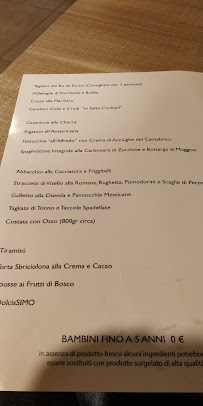 Carte du SIMO.restaurant à Stradella