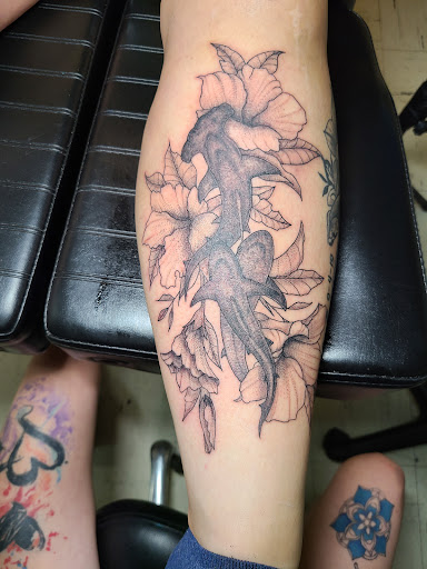 Explore name tattoo cover up ideas, creative tattoo ideas in Meadville, available at Lucky Lucys Tattoo and Art Studio