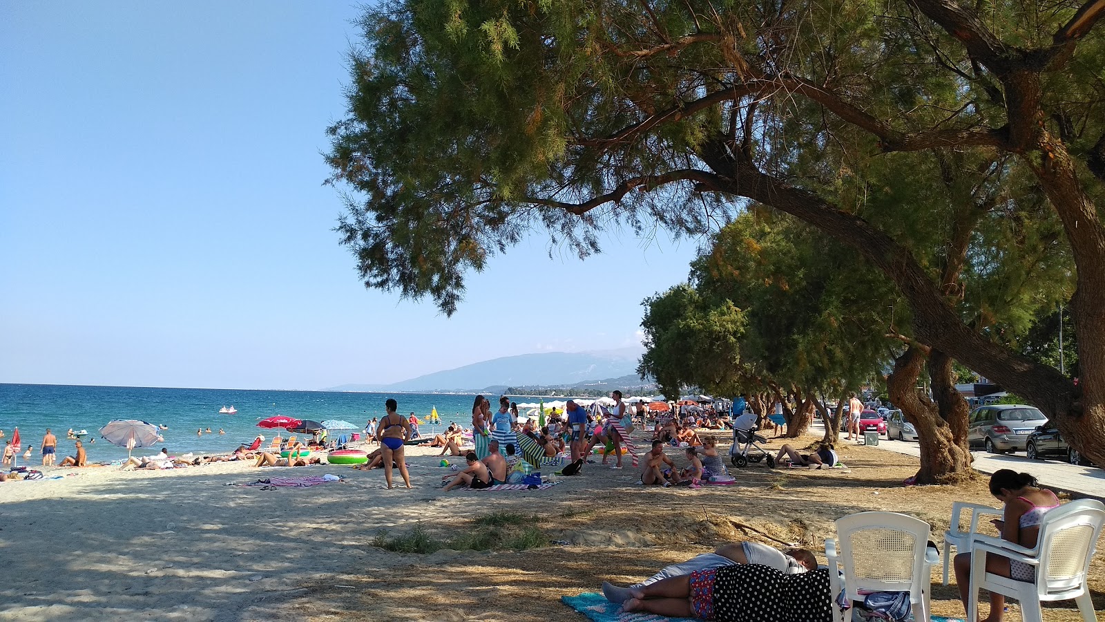 Fotografie cu Leptokaria beach și așezarea