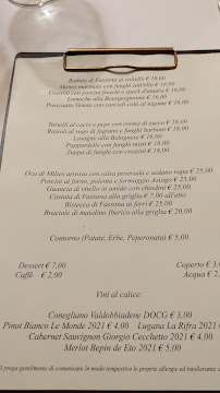 Menu / carte de Osteria Dai Mazzeri à Follina