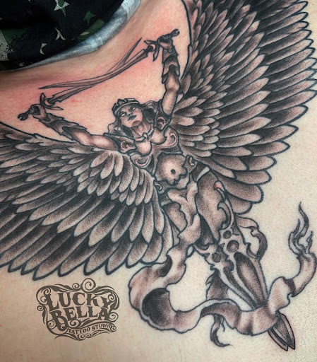 Explore mother and father tattoo ideas, creative tattoo ideas in Maumelle, available at Lucky Bella Tattoos