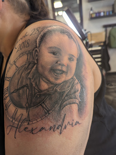 Explore skull tattoo ideas, creative tattoo ideas in Fayetteville, available at Sacred Raven Tattoo Shop