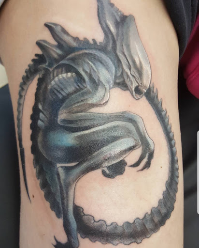 Explore biker tattoo ideas, creative tattoo ideas in Ambler, available at Tattoo GalaxyAmbler Piercing & Custom Tattoos