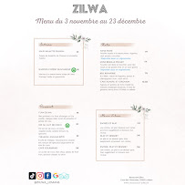 Menu / carte de Zilwa restaurant Mauricien au Vieux Mans à Le Mans