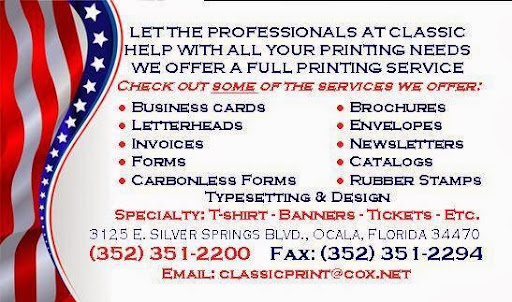 Commercial Printer «Classic Print USA», reviews and photos, 3125 E Silver Springs Blvd, Ocala, FL 34470, USA