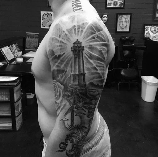 Explore side neck tattoo ideas, creative tattoo ideas in San Diego, available at Sideshow Tattoo and Piercing