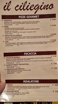 Il Ciliegino à Milan menu