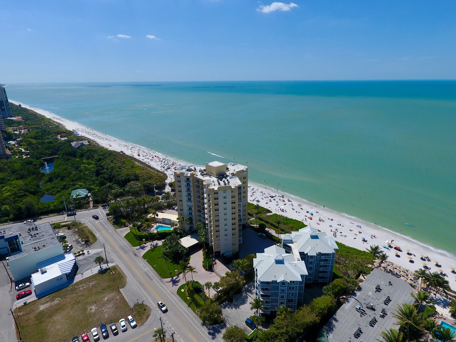 Photo of Naples beach and the settlement