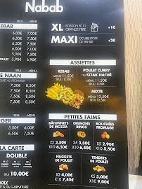 Menu du Nabab Kebab (Châtelet) à Paris