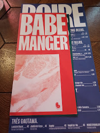 Babe à Lille menu