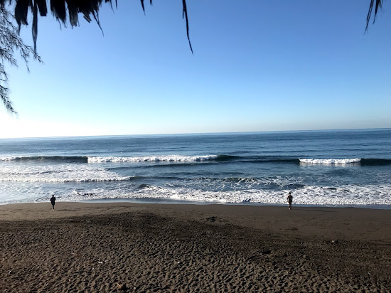 Sea green beach