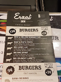 Ernest Inn Angers à Angers menu